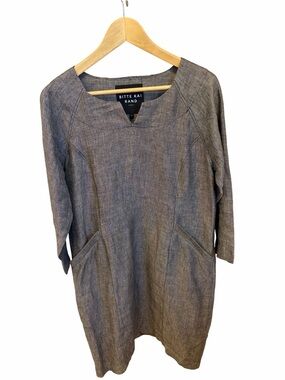 Bitte Kai Rand Gray Linen Tunic‎ Dress Size Large